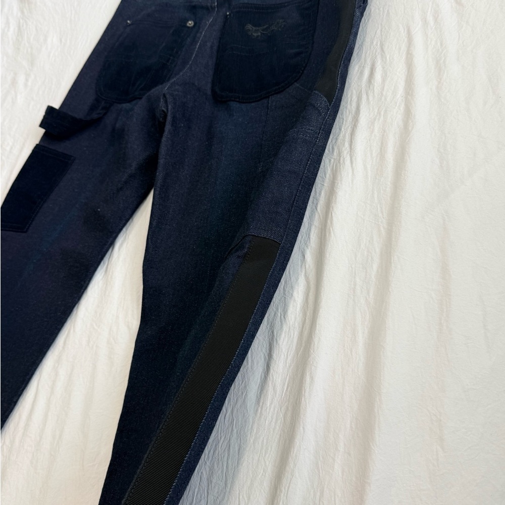 Coach Navy Women's Cargo Jeans with corduroy accessories & detailing - Picture 8 of 10